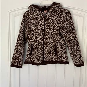 Leopard print girl’s jacket size small (6-6X)